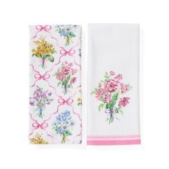 Lenox Westmore Bouquet Ribbon Kitchen Towels, Set of 2