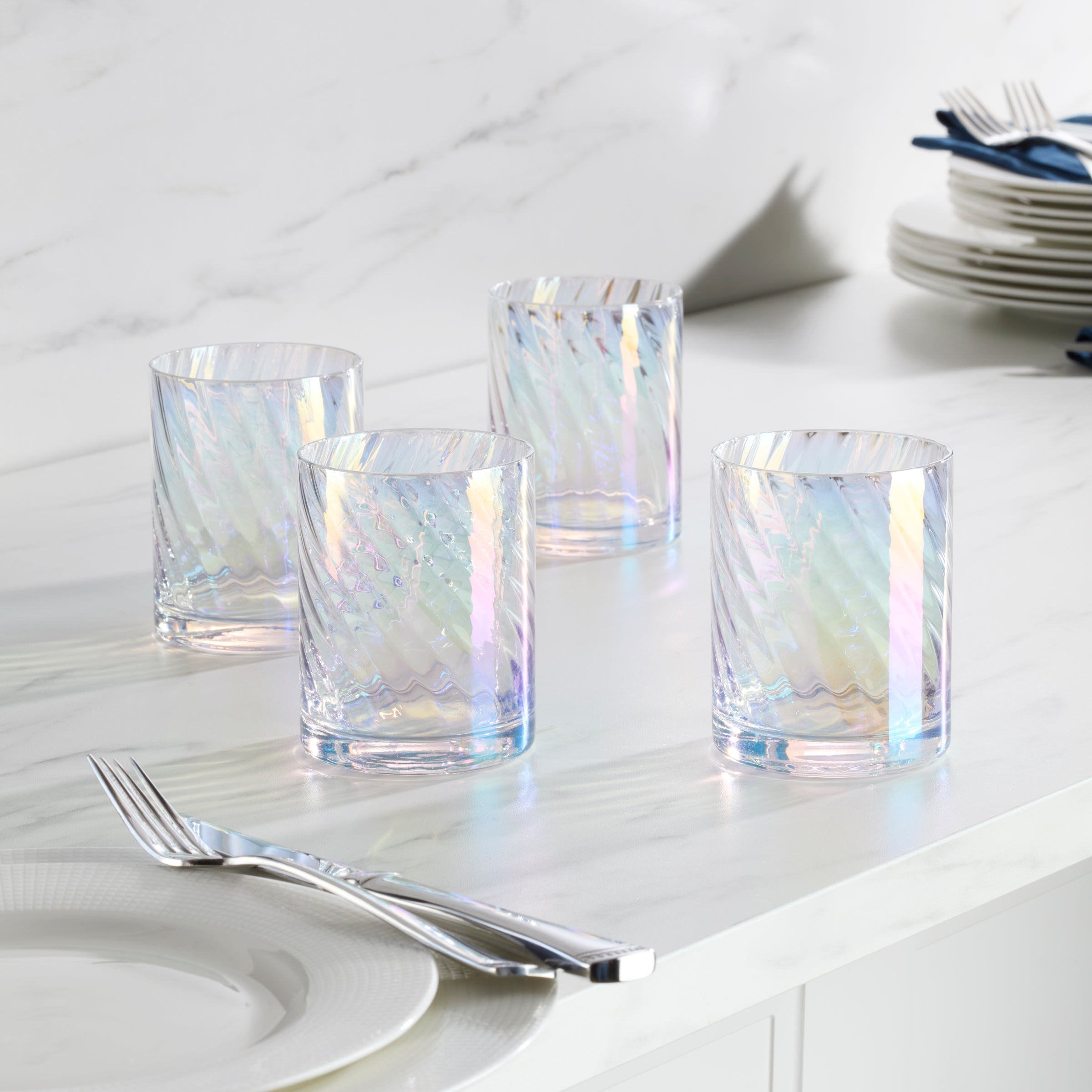 Lenox Westmore Tuscany Classics Iridescent Double Old Fashion Glasses, Set of 4 - Image 3