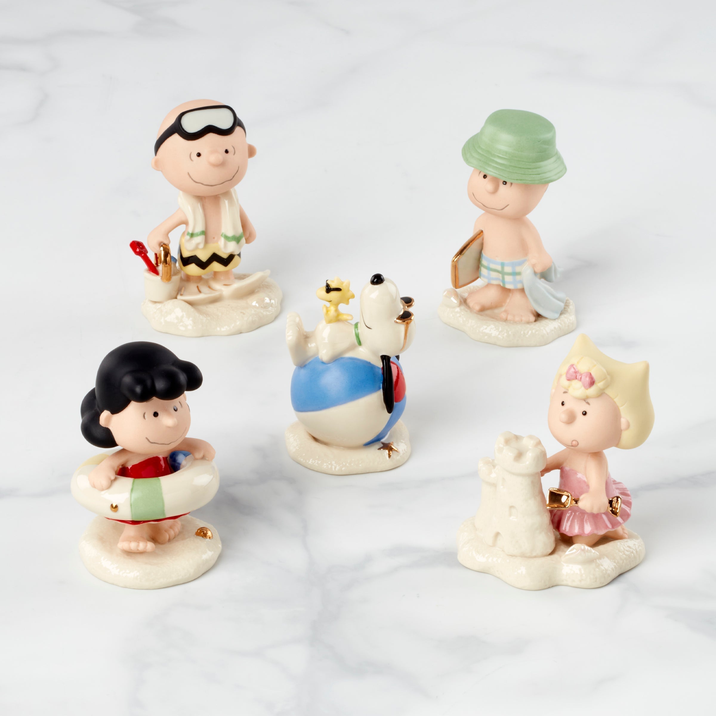 Lenox Westmore Peanuts 5-Piece Beach Party Figurine Set