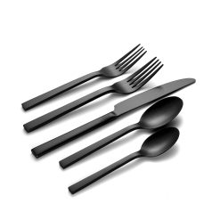 Lenox Westmore Chefs Table Midnight Matte 20-Piece Flatware Set