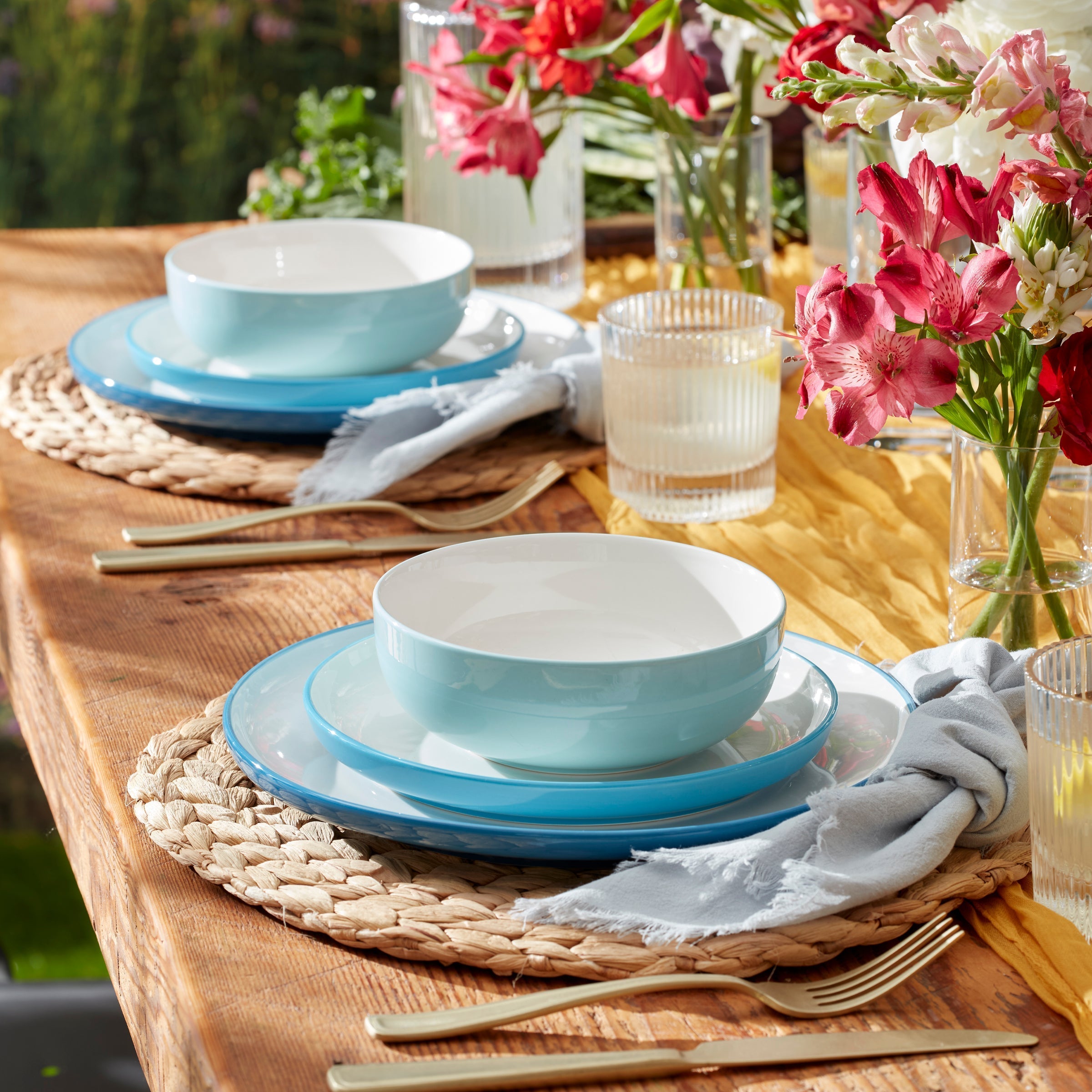 Lenox Westmore 24 Seven Colors Turquoise 12-Piece Dinnerware Set - Image 3