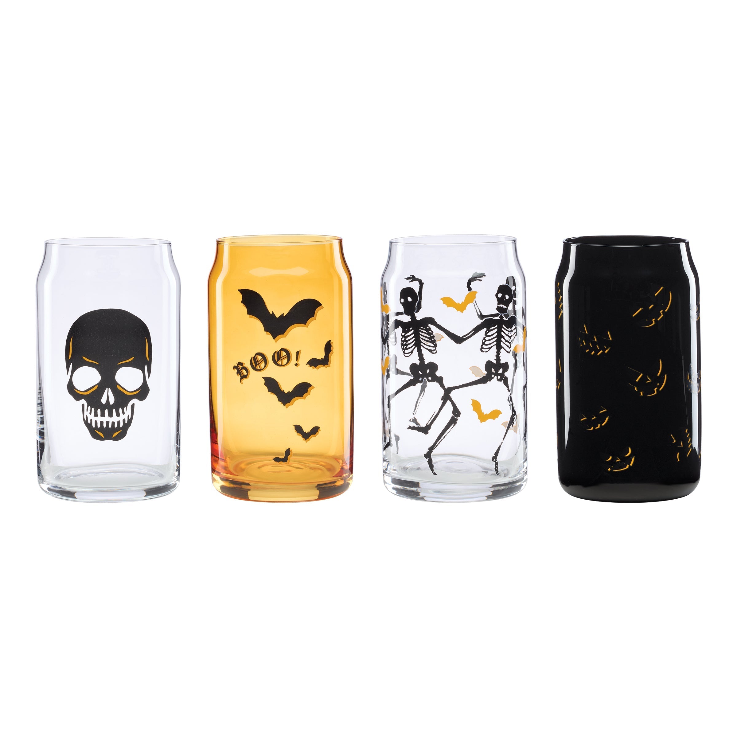 Lenox Westmore Vintro Halloween Can Cooler Glasses, Set of 4