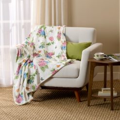 Lenox Westmore Butterfly Meadow Hydrangea Throw Blanket