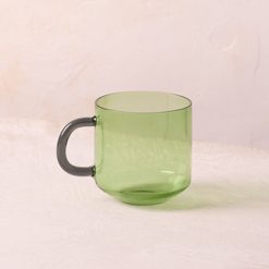 Lenox Westmore Niko Green Glass Mug