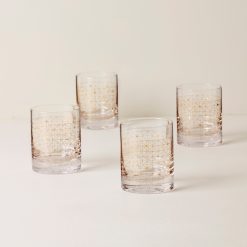 Lenox Westmore Tuscany Classics Gold Dust Double Old Fashion Glasses, Set of 4