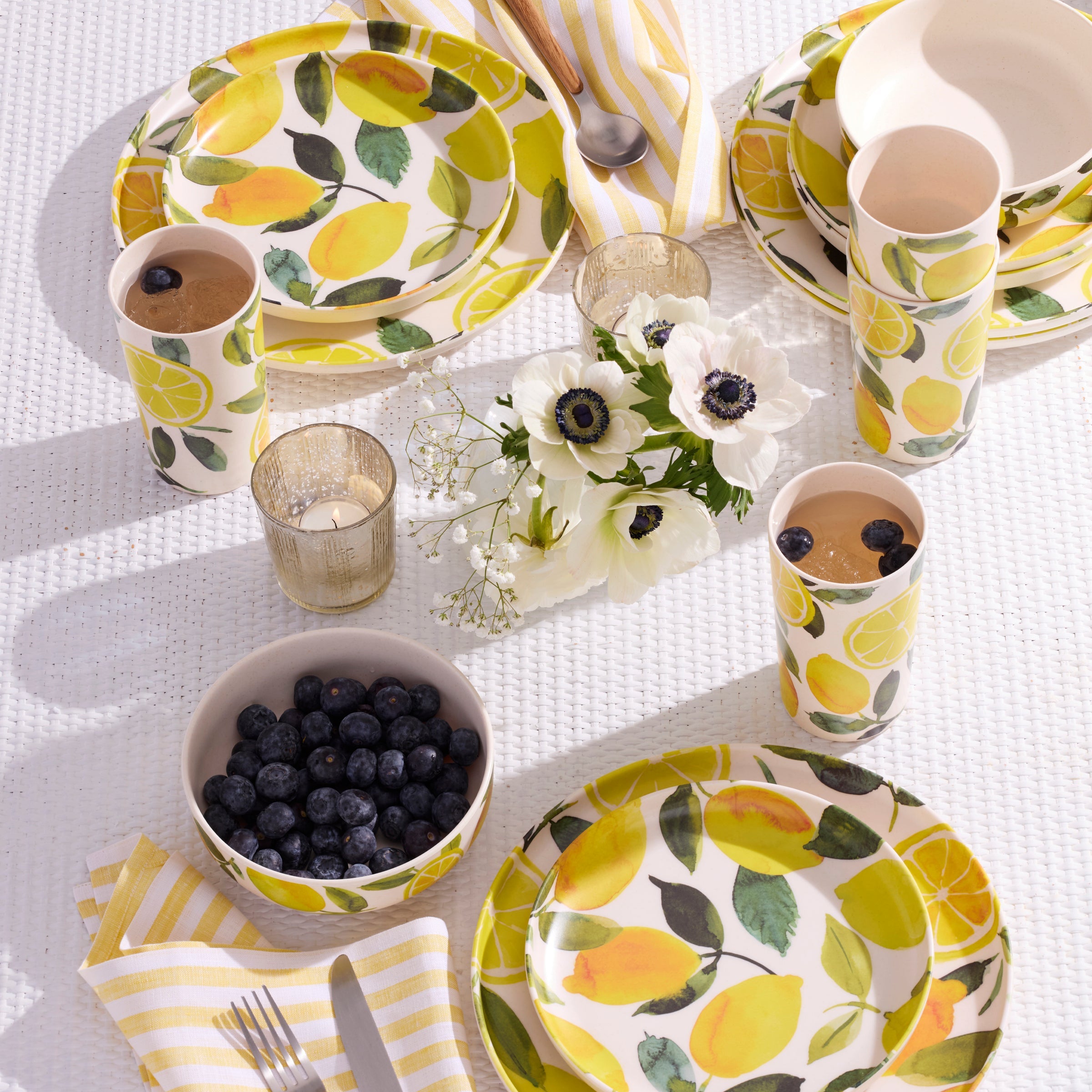 Lenox Westmore 24 Seven Melamine Lemon 12-Piece Dinnerware Set - Image 2