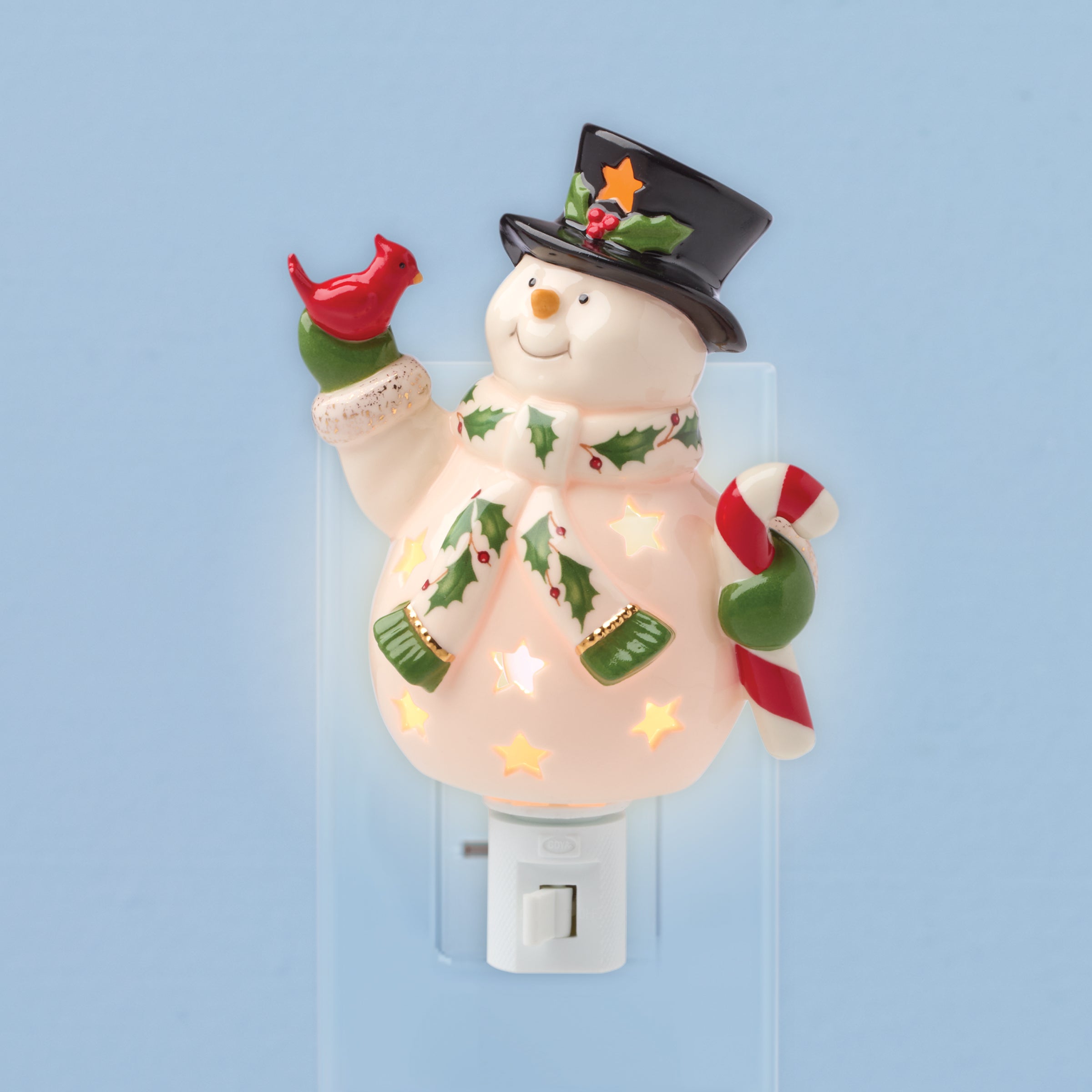 Lenox Westmore Happy Holly Days Snowman Night Light