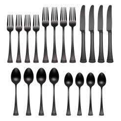 Alternative view of Lenox Westmore Portola Black Satin 20-Piece Flatware Set