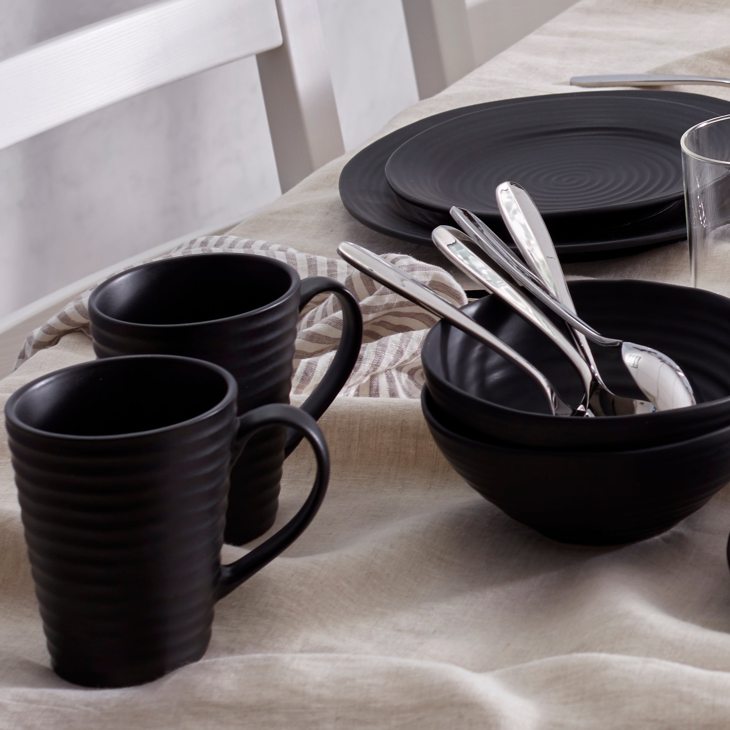 Lenox Westmore Ridge Black Mugs, Set of 4 - Image 2