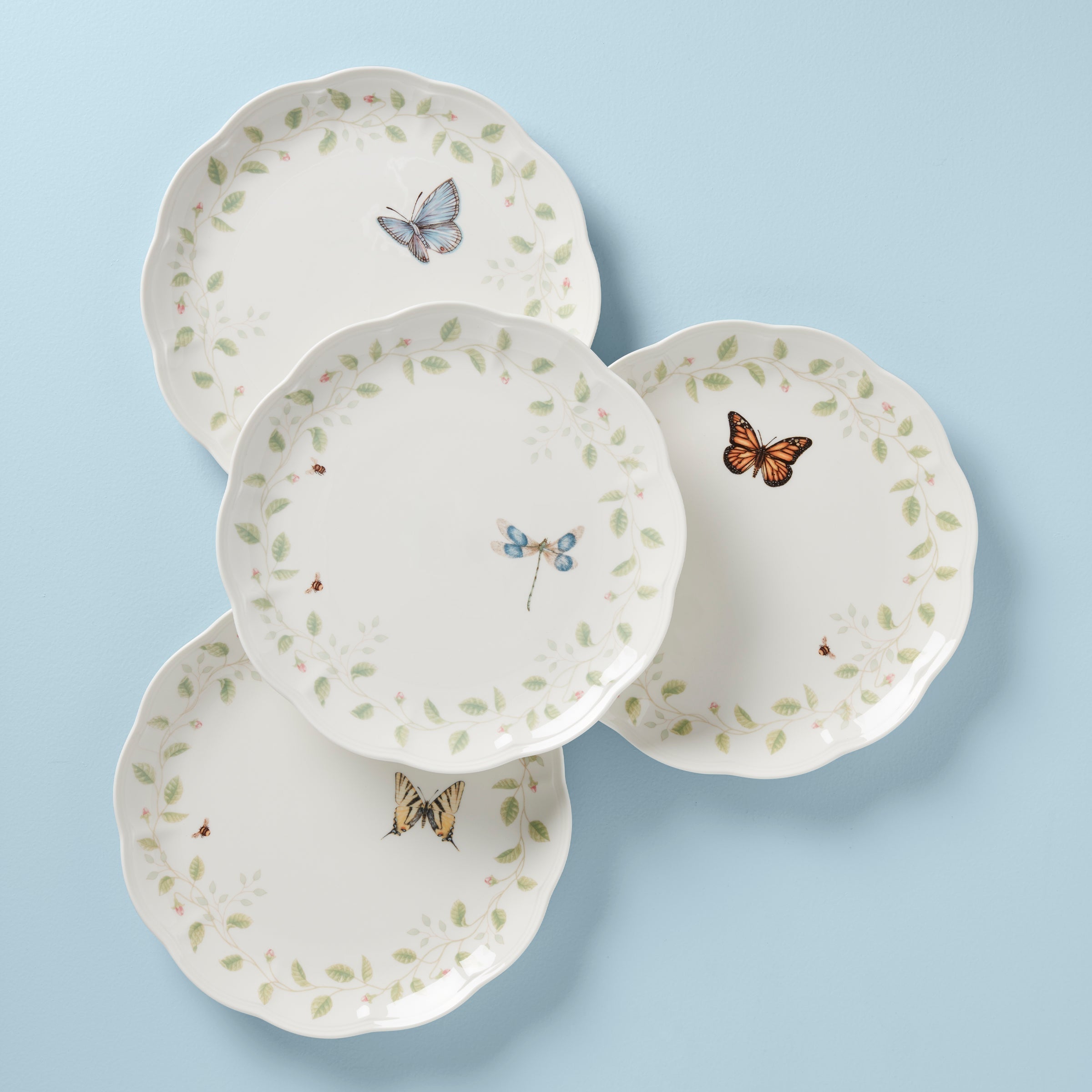 Lenox Westmore Butterfly Meadow Vines Dinner Plates, Set of 4