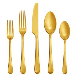 Lenox Westmore Mirabella Gold Titanium Satin 20-Piece Flatware Set