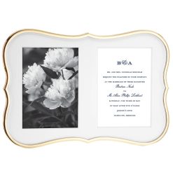 Lenox Westmore Crown Point Gold Double 5x7 Photo Frame