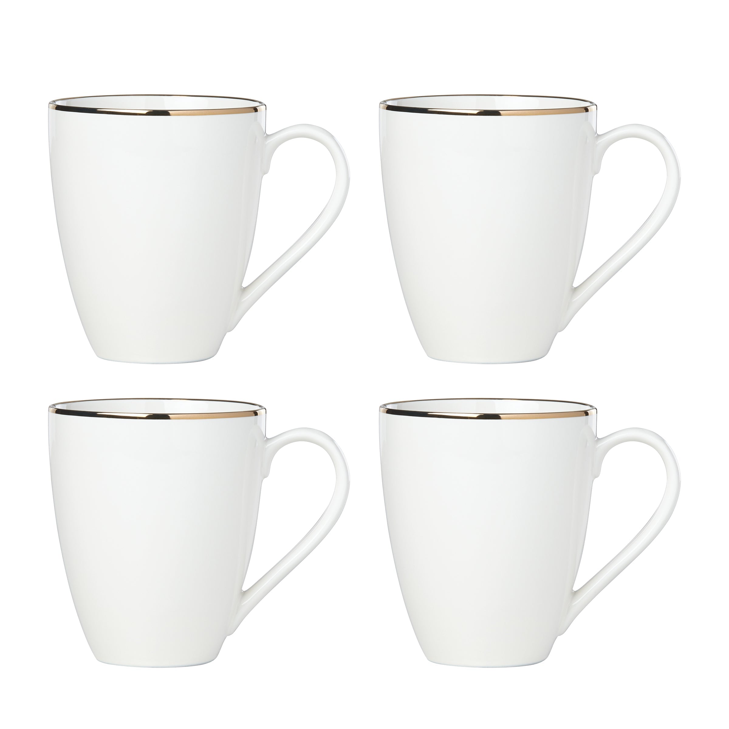 Lenox Westmore Trianna White Mugs, Set of 4