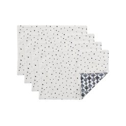 Lenox Westmore Blue Bay Diamond Dot Reversible Placemats, Set of 4