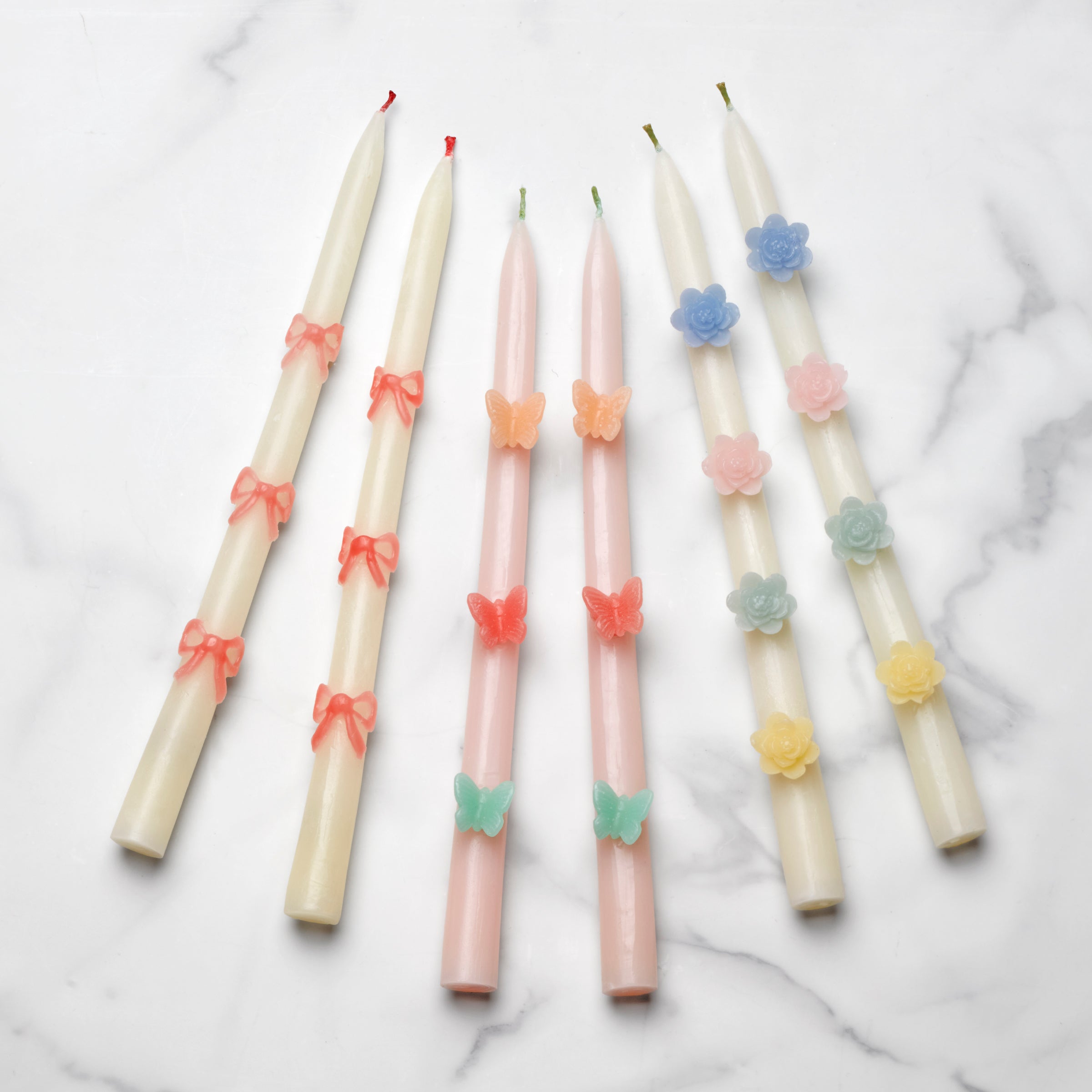 Lenox Westmore Pastel Flowers Taper Candles, Set of 2 - Image 2