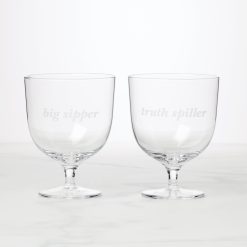 Lenox Westmore Truth Spiller & Big Sipper Short Glasses, Set of 2