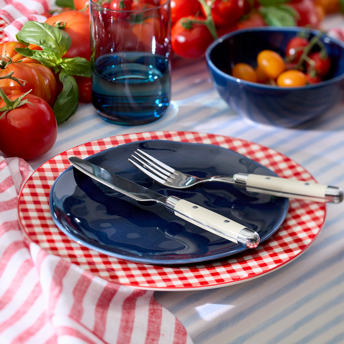 Lenox Westmore Gingham Red Dinner Plates, Set of 4 - Image 5