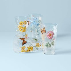 Lenox Westmore Butterfly Meadow Acrylic Highball Glasses, Set of 4