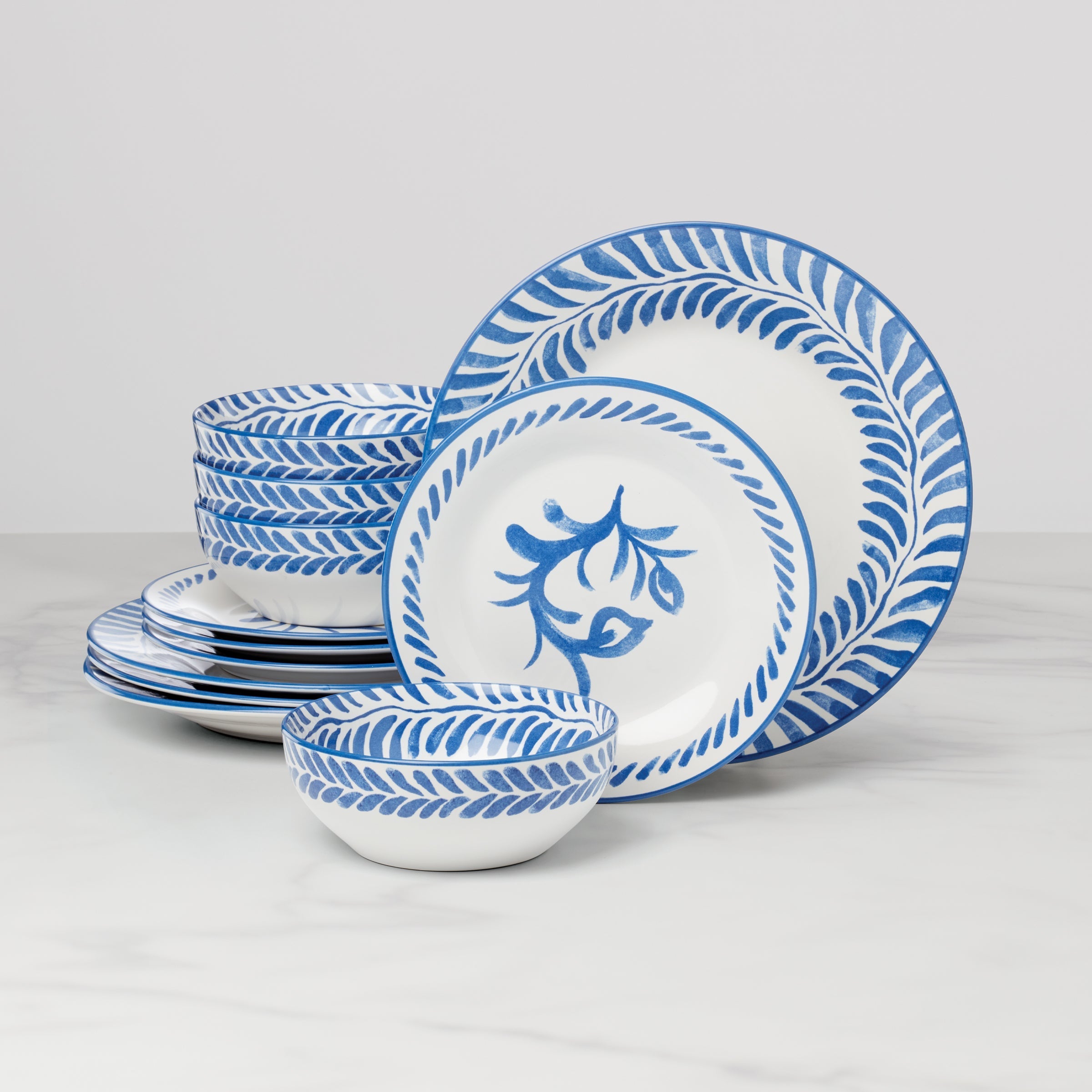 Lenox Westmore Solear Blue 12-Piece Dinnerware Set
