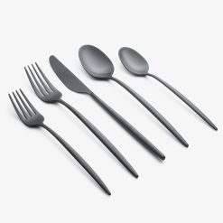 Lenox Westmore Gaze Black Satin 20-Piece Flatware Set