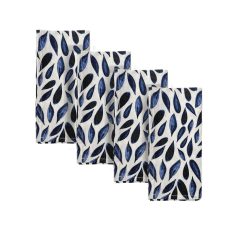 Lenox Westmore Blue Bay Leaf Dinner Napkins, Set of 4