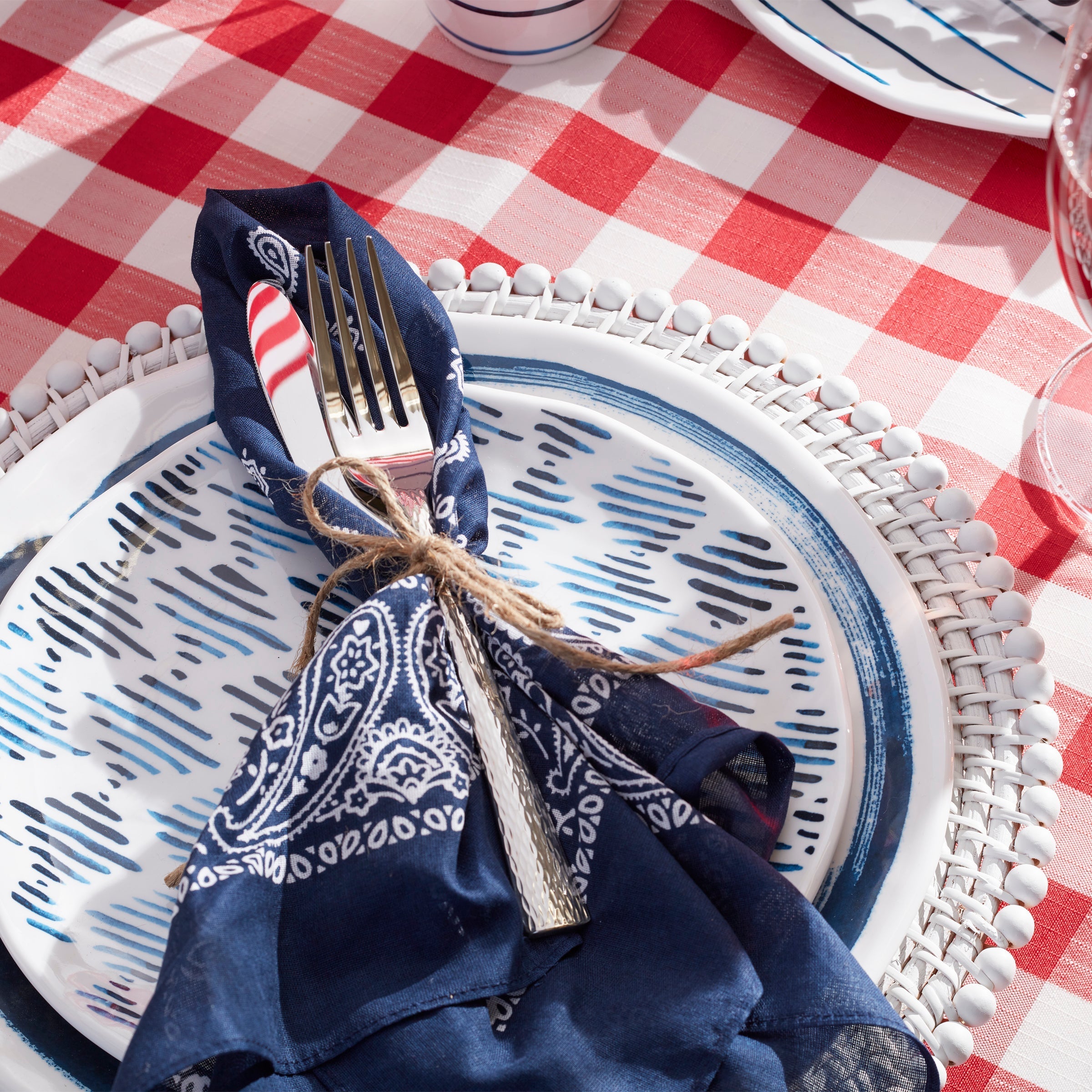 Lenox Westmore Blue Bay Melamine Dinner Plates, Set of 4 - Image 3