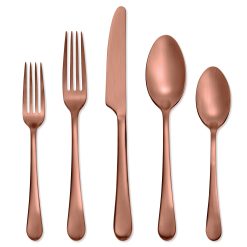 Lenox Westmore Mirabella Copper Titanium Satin 20-Piece Flatware Set