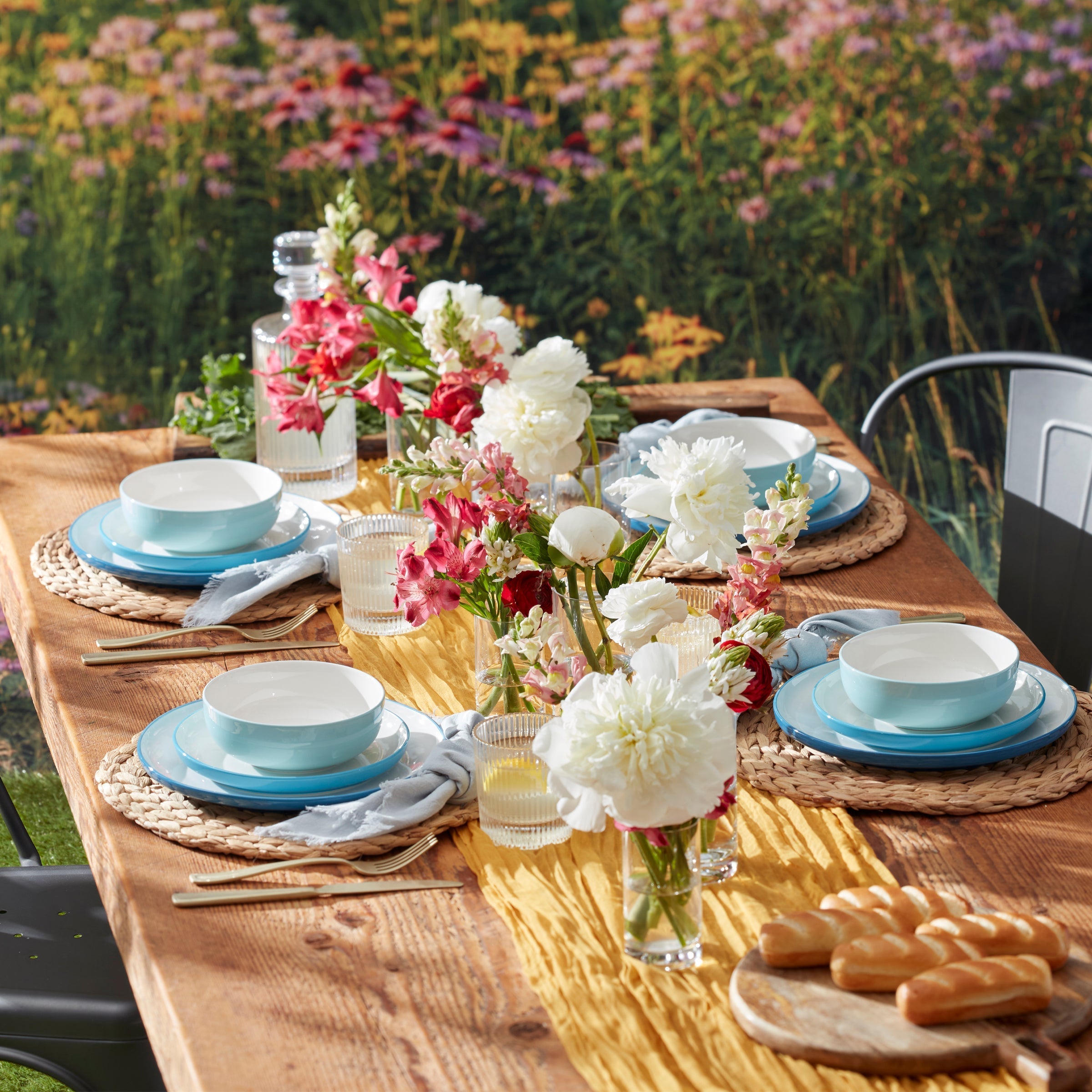 Lenox Westmore 24 Seven Colors Turquoise 12-Piece Dinnerware Set - Image 4