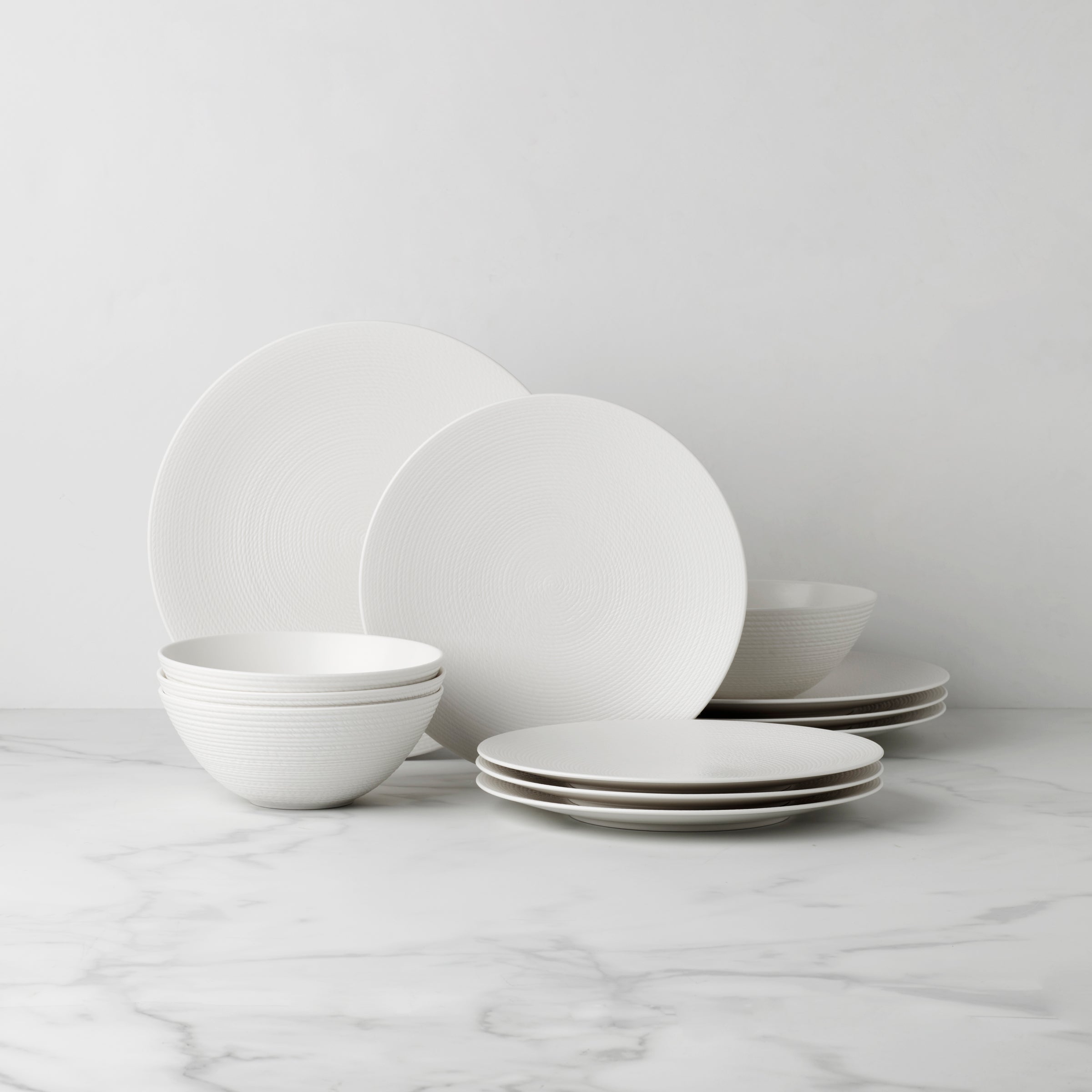 Lenox Westmore LX Collective White 12-Piece Dinnerware Set