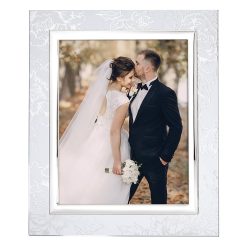 Lenox Westmore Silver Peony 8x10 Photo Frame