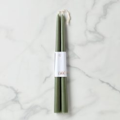 Lenox Westmore Dipped Moss 12 Taper Candle, Set of 2