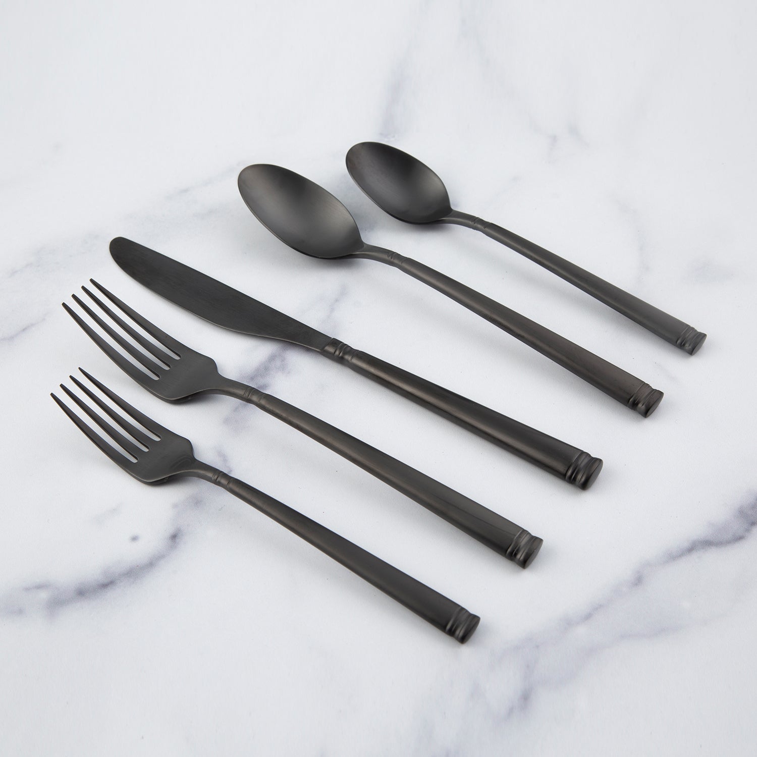 Lenox Westmore Emmy Black Satin 20-Piece Flatware Set - Image 5