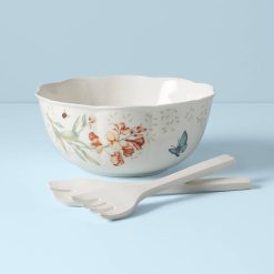 Alternative view of Lenox Westmore Butterfly Meadow Salad Bowl & Servers