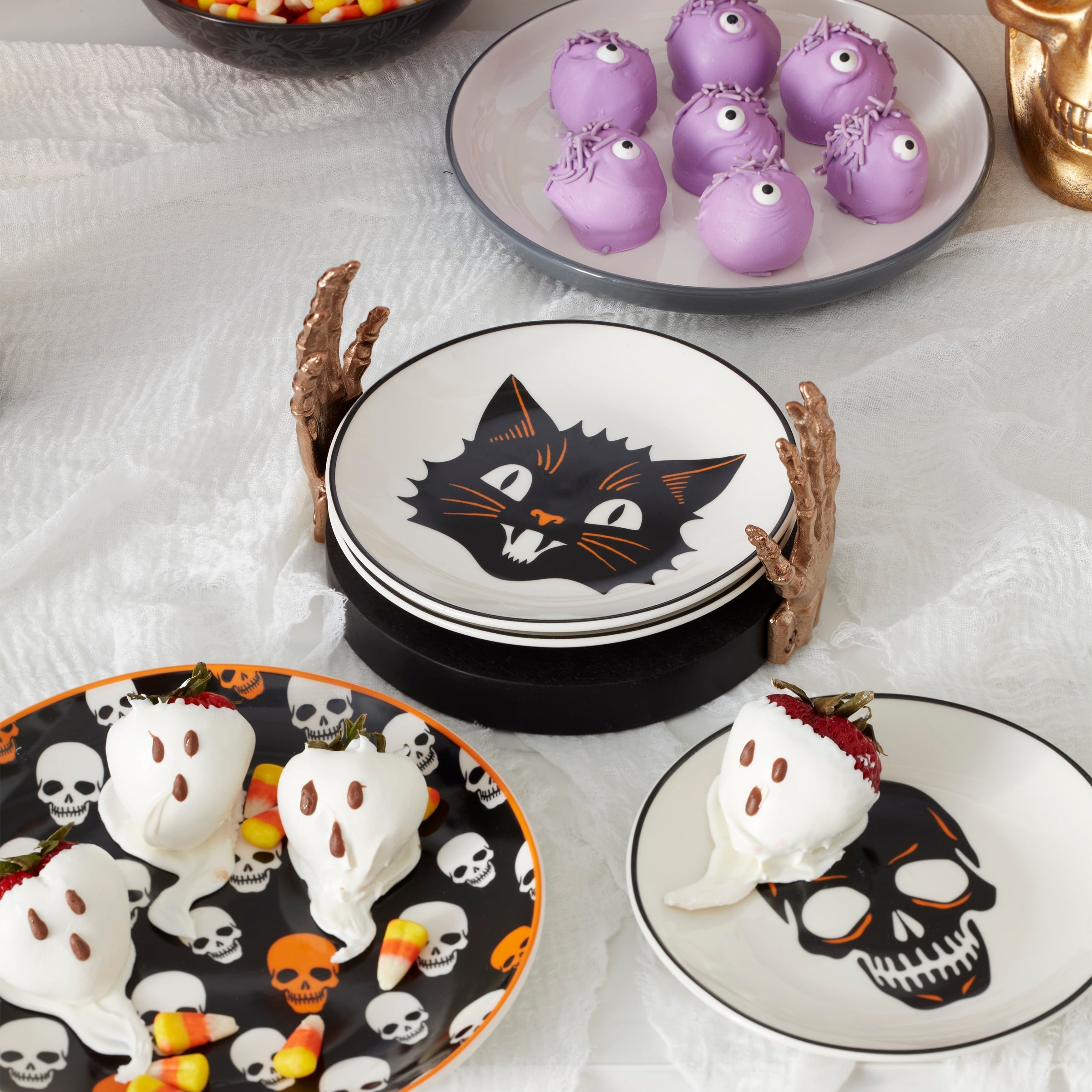 Lenox Westmore Vintro Halloween Accent Plates, Set of 4 - Image 4