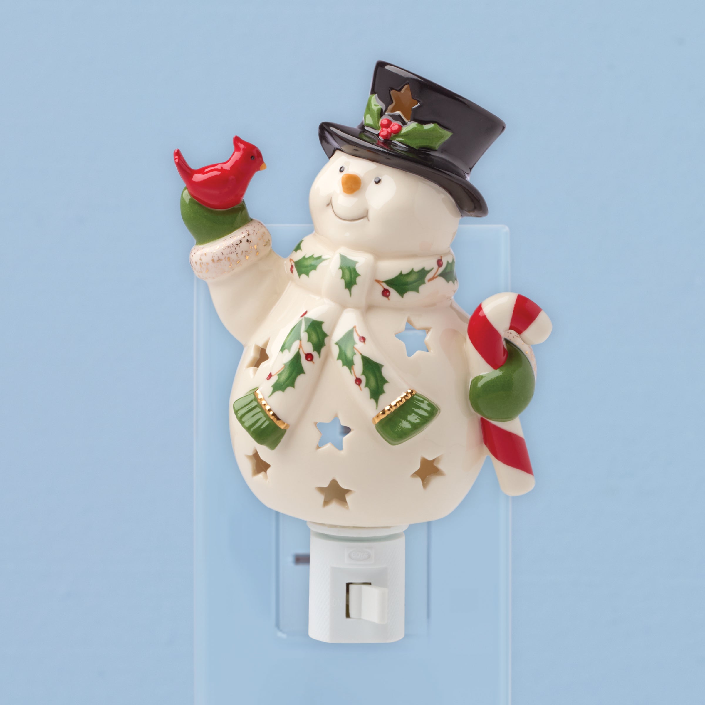 Lenox Westmore Happy Holly Days Snowman Night Light - Image 2