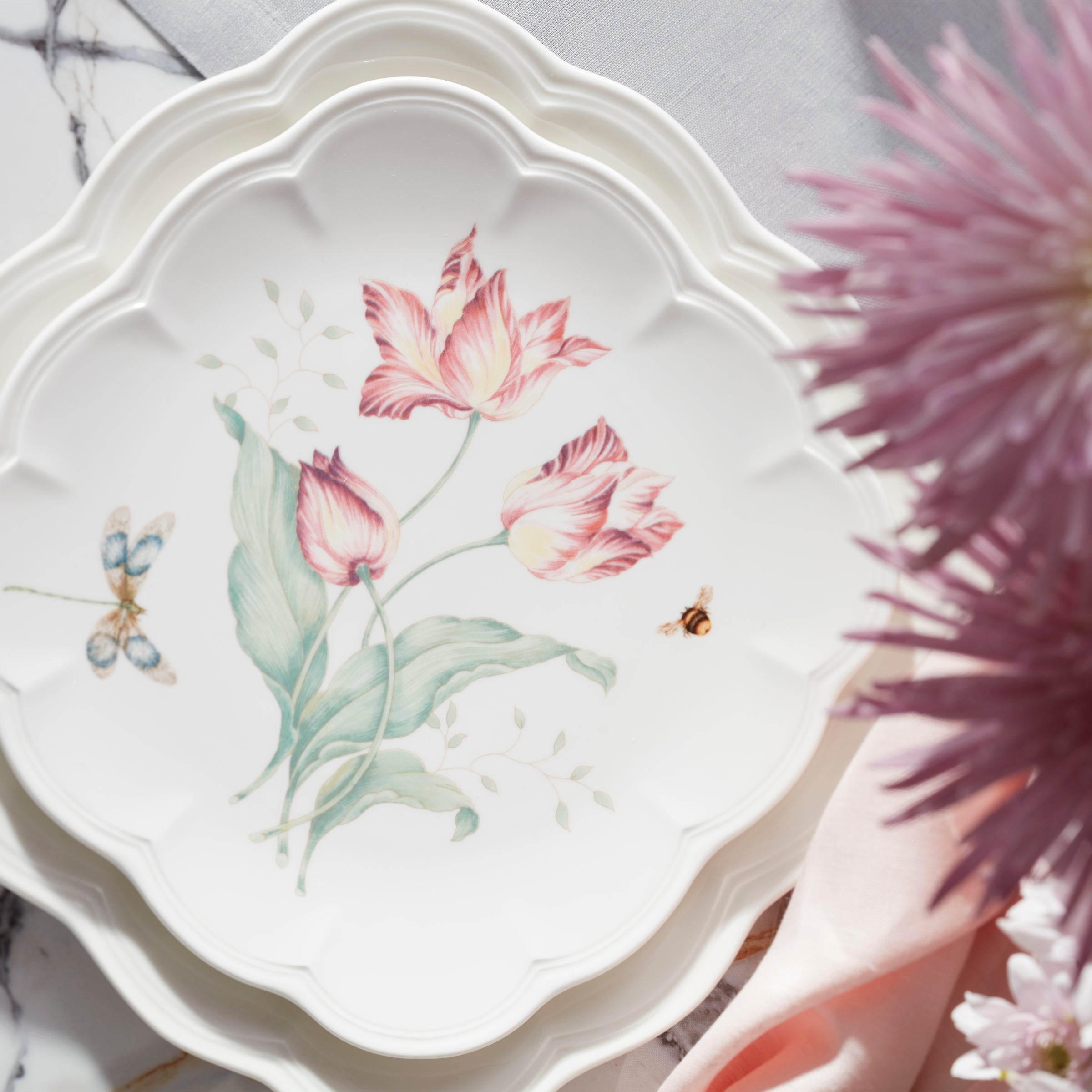 Lenox Westmore Butterfly Meadow Square 18-Piece Dinnerware Set - Image 3