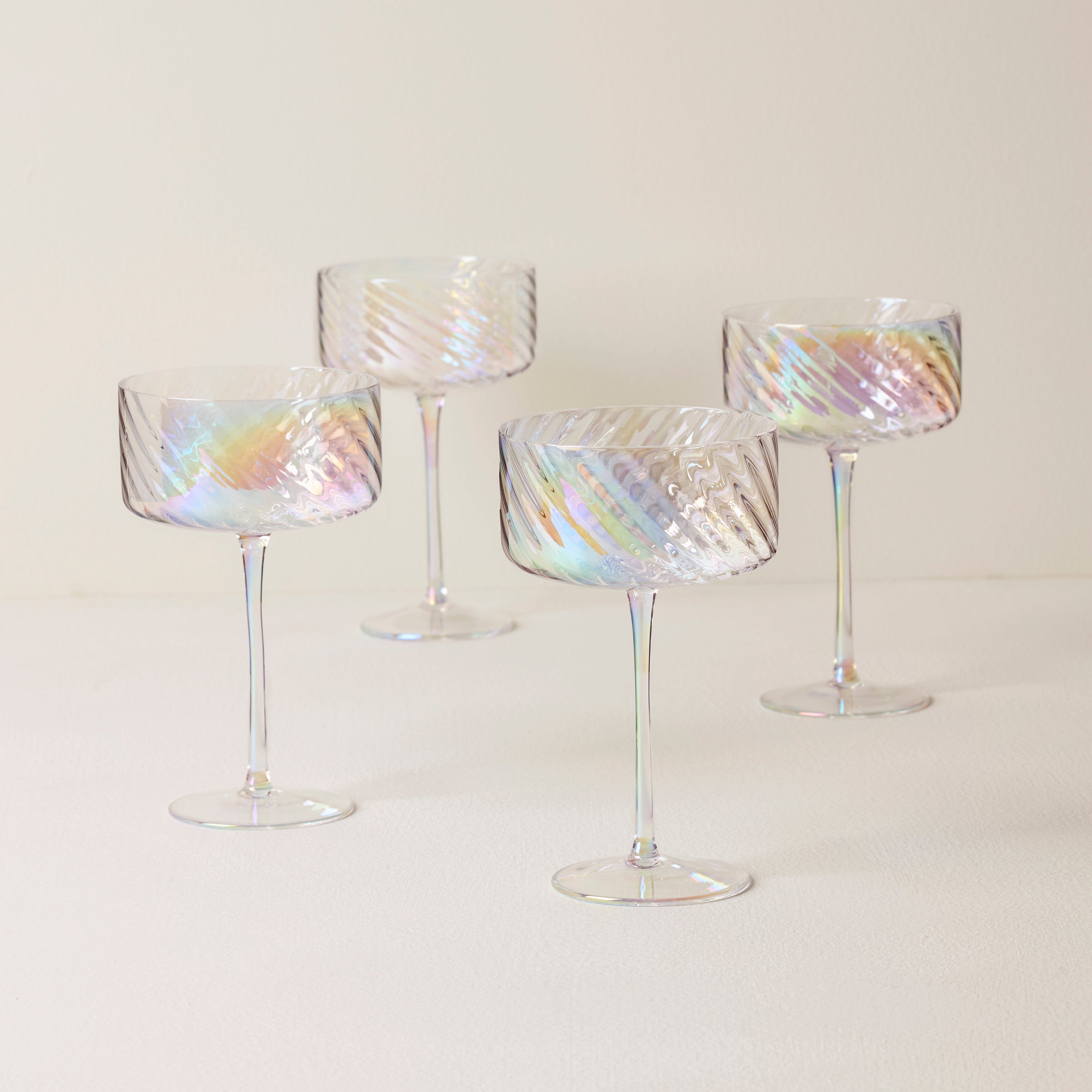 Lenox Westmore Tuscany Classics Iridescent Coupe Glasses, Set of 4