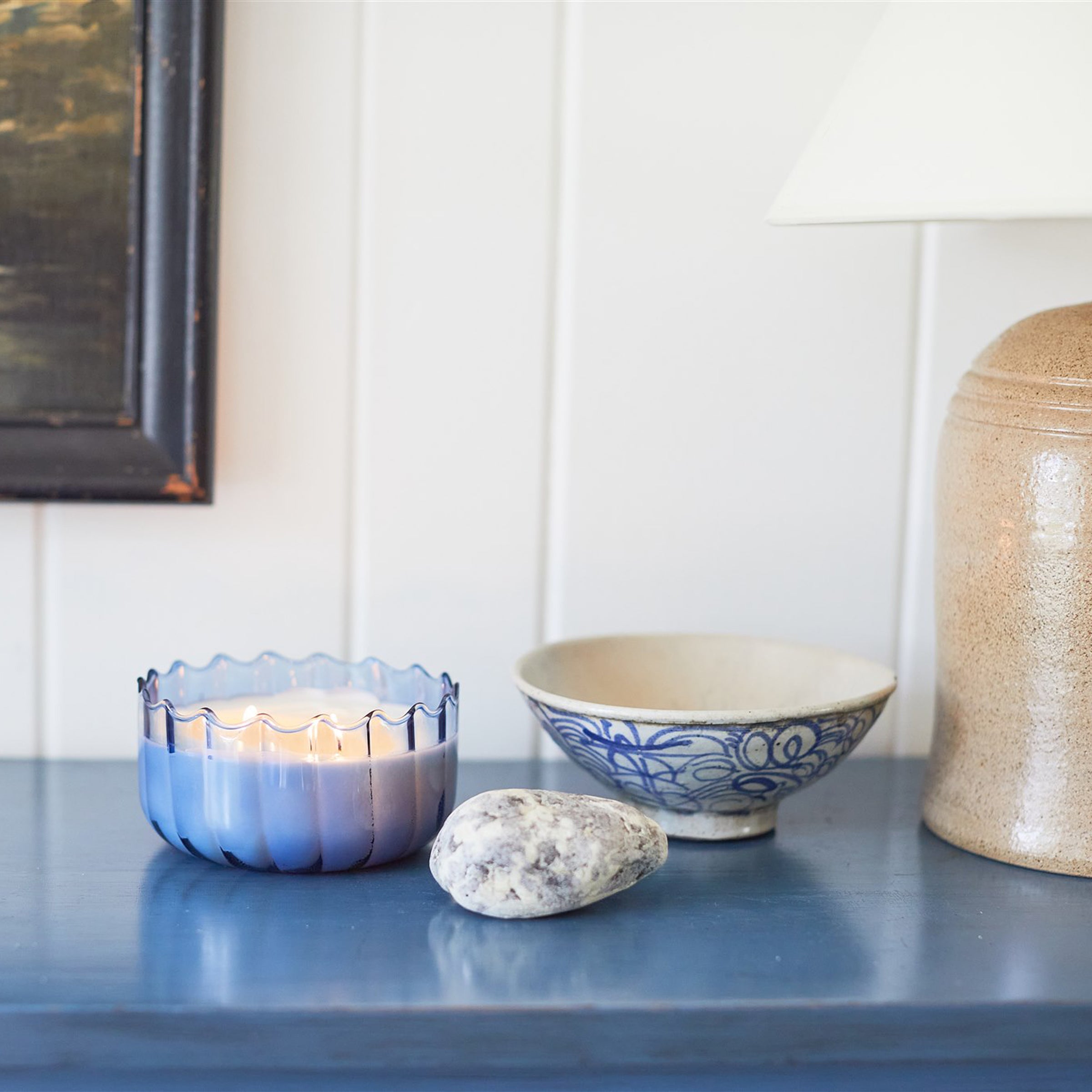 Lenox Westmore Ripple Peppered Indigo 12oz Candle - Image 2