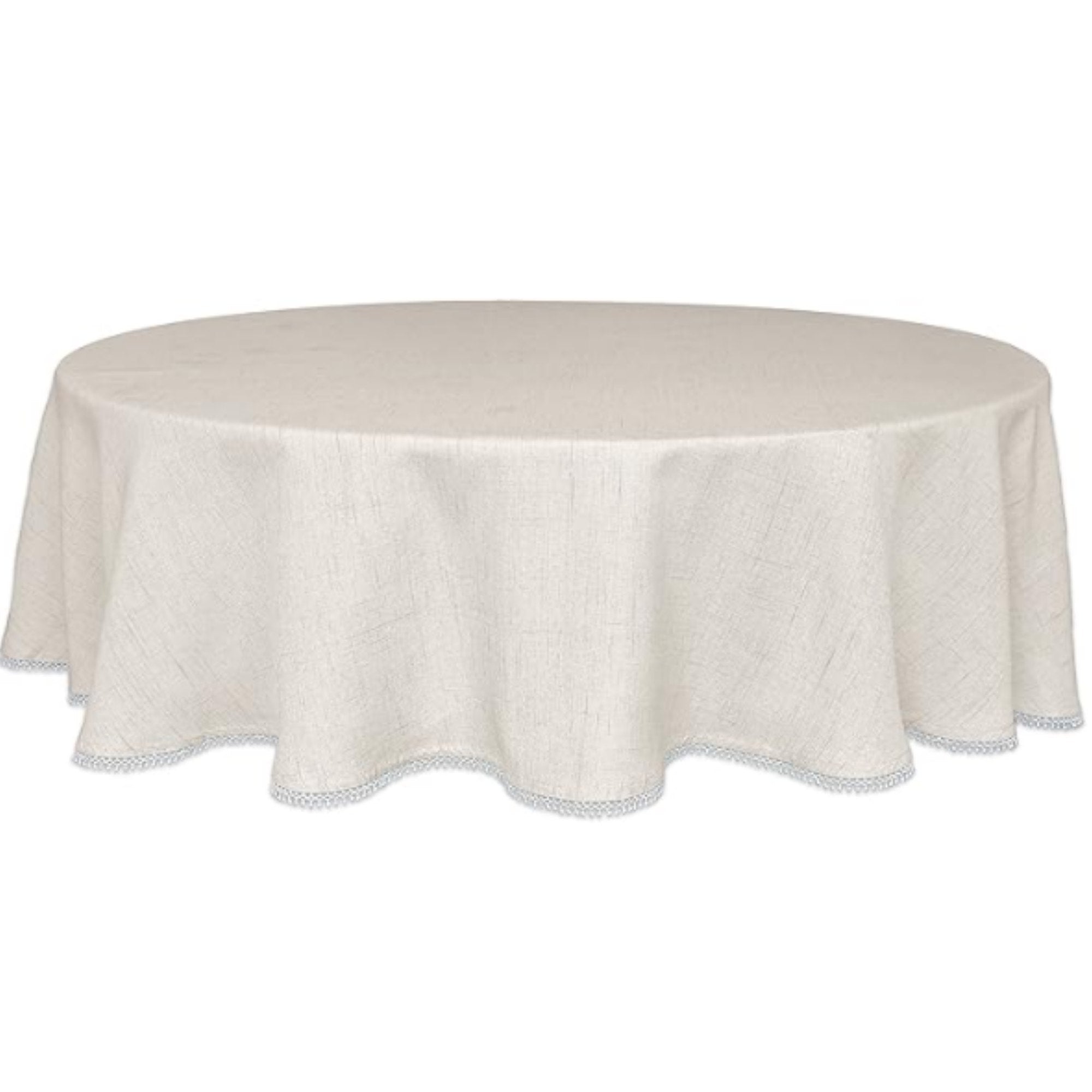 Lenox Westmore French Perle Solid Natural 70x70 Round Tablecloth