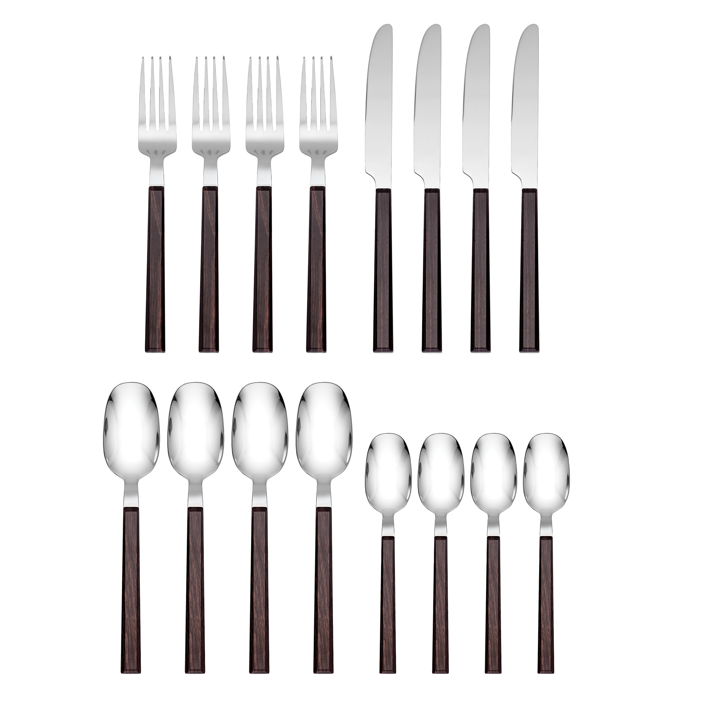 Lenox Westmore Henley Brown 16-Piece Flatware Set - Image 4
