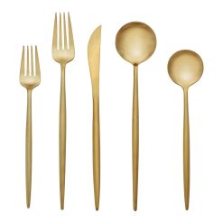 Lenox Westmore Zephyr Gold Satin 20-Piece Flatware Set