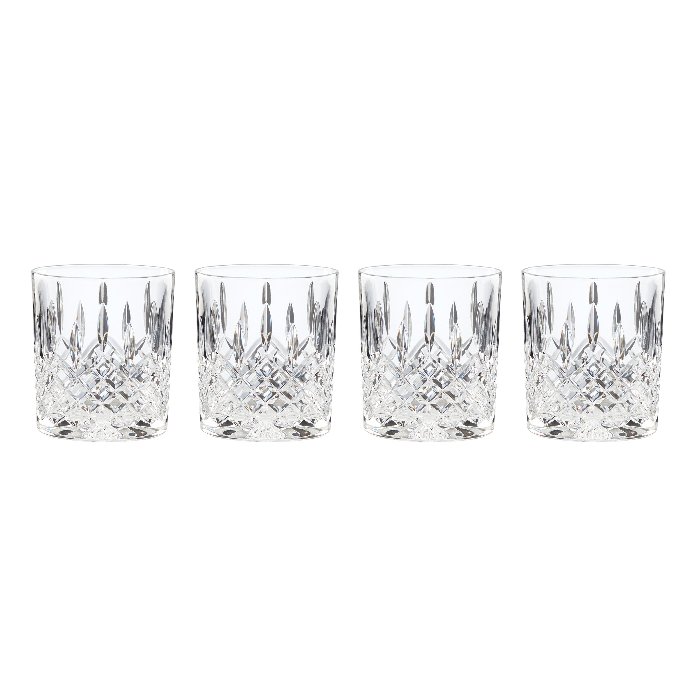 Lenox Westmore Hamilton Crystal Double Old Fashion Glasses, Set of 4