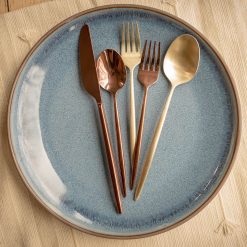 Alternative view of Lenox Westmore Gaze Copper Mirror 20-Piece Flatware Set