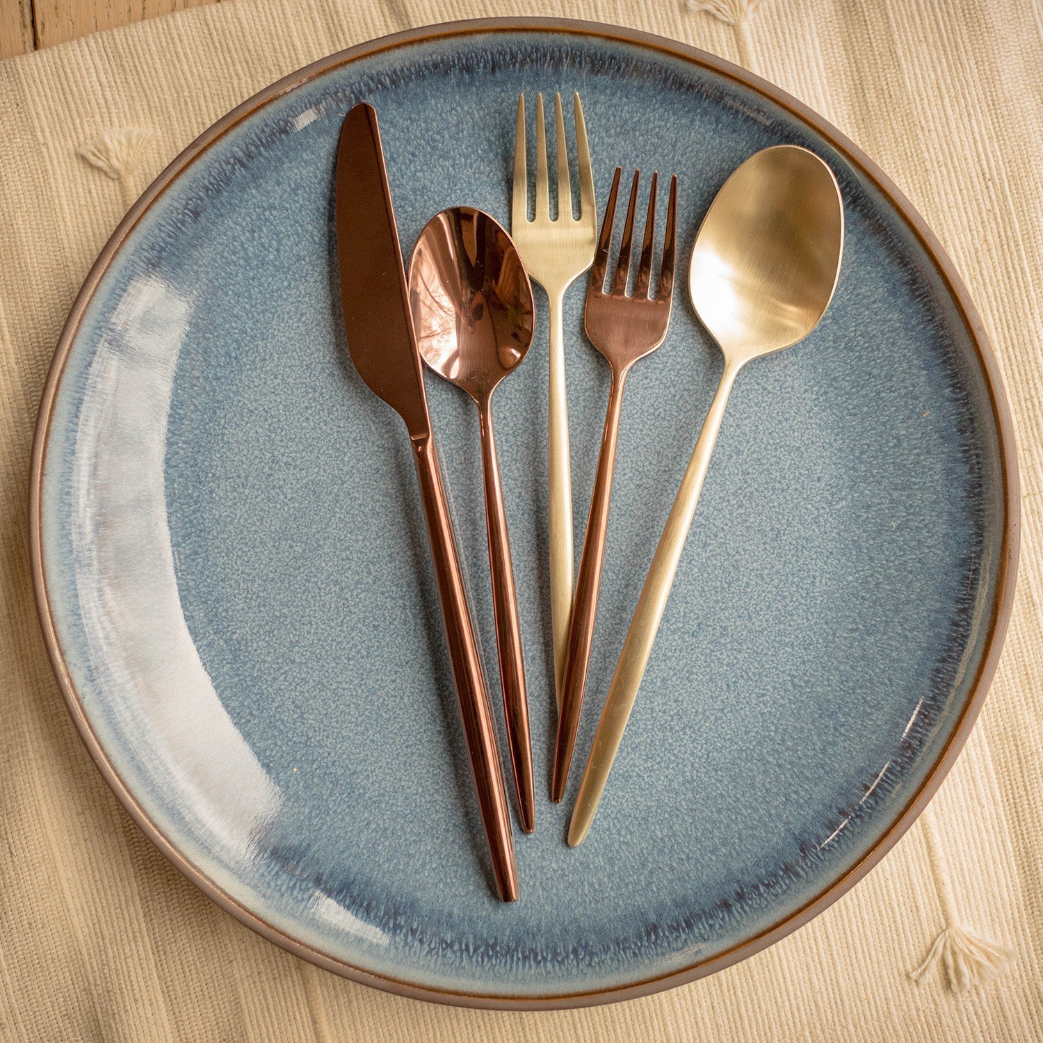 Lenox Westmore Gaze Copper Mirror 20-Piece Flatware Set - Image 2