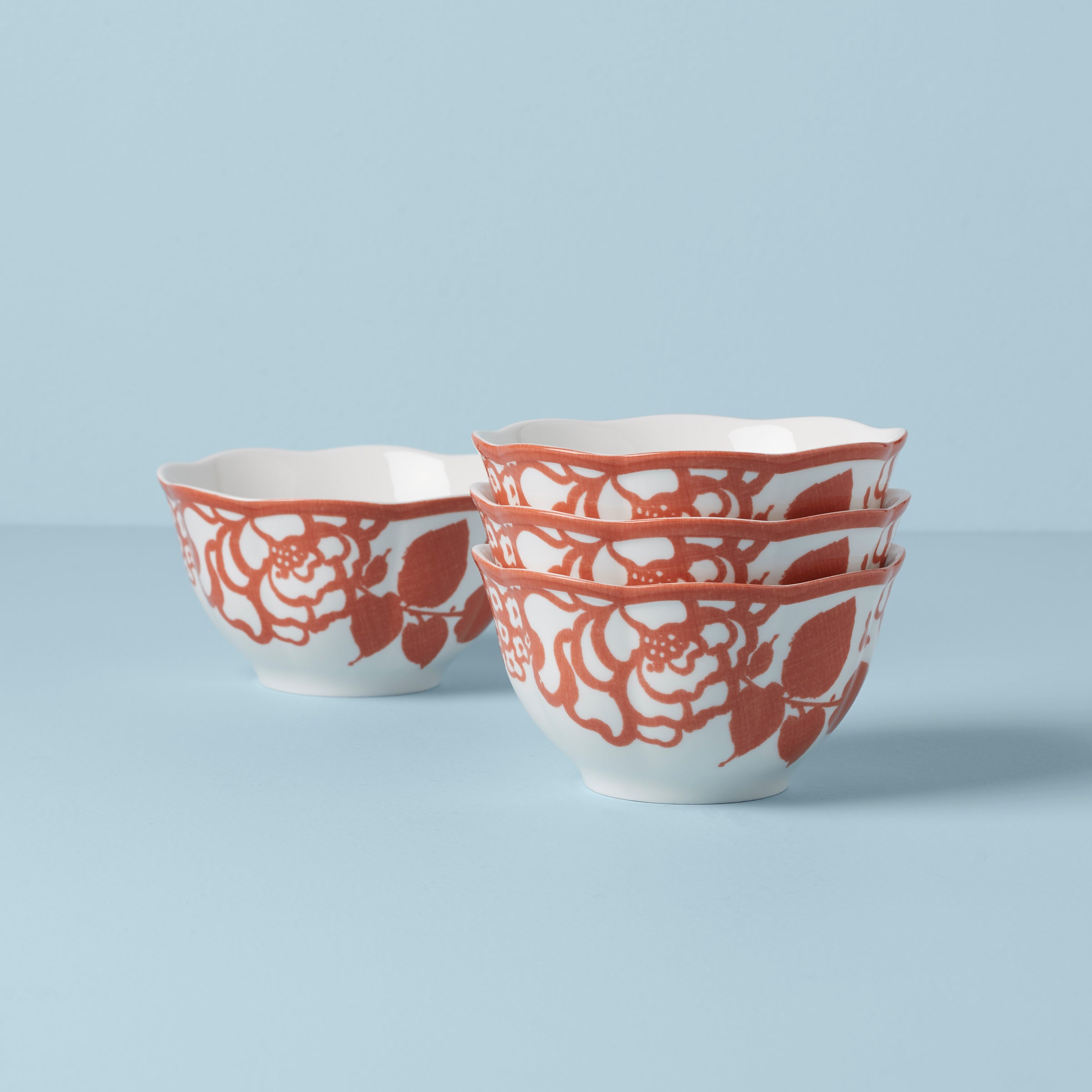 Lenox Westmore Butterfly Meadow Cottage Saffron Rice Bowls, Set of 4