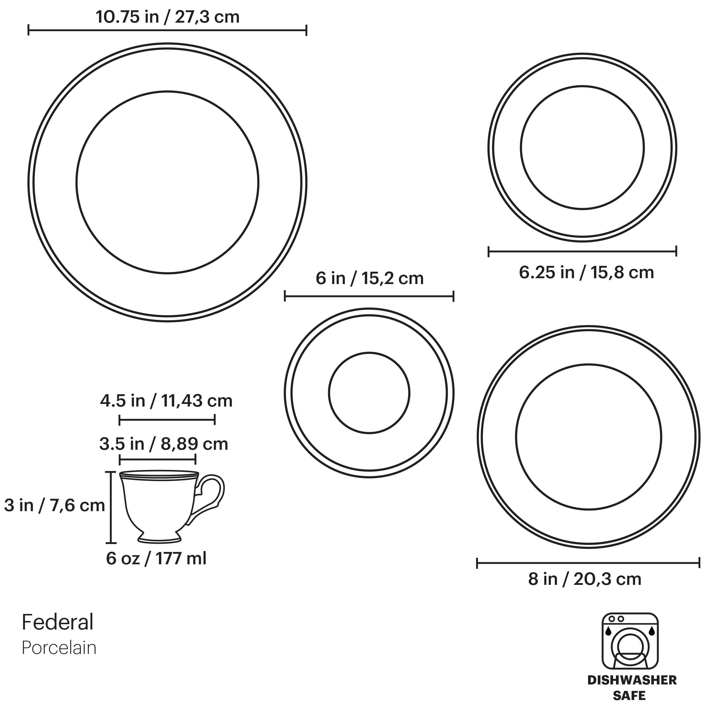 Lenox Westmore Federal Platinum 5-Piece Place Setting - Image 7