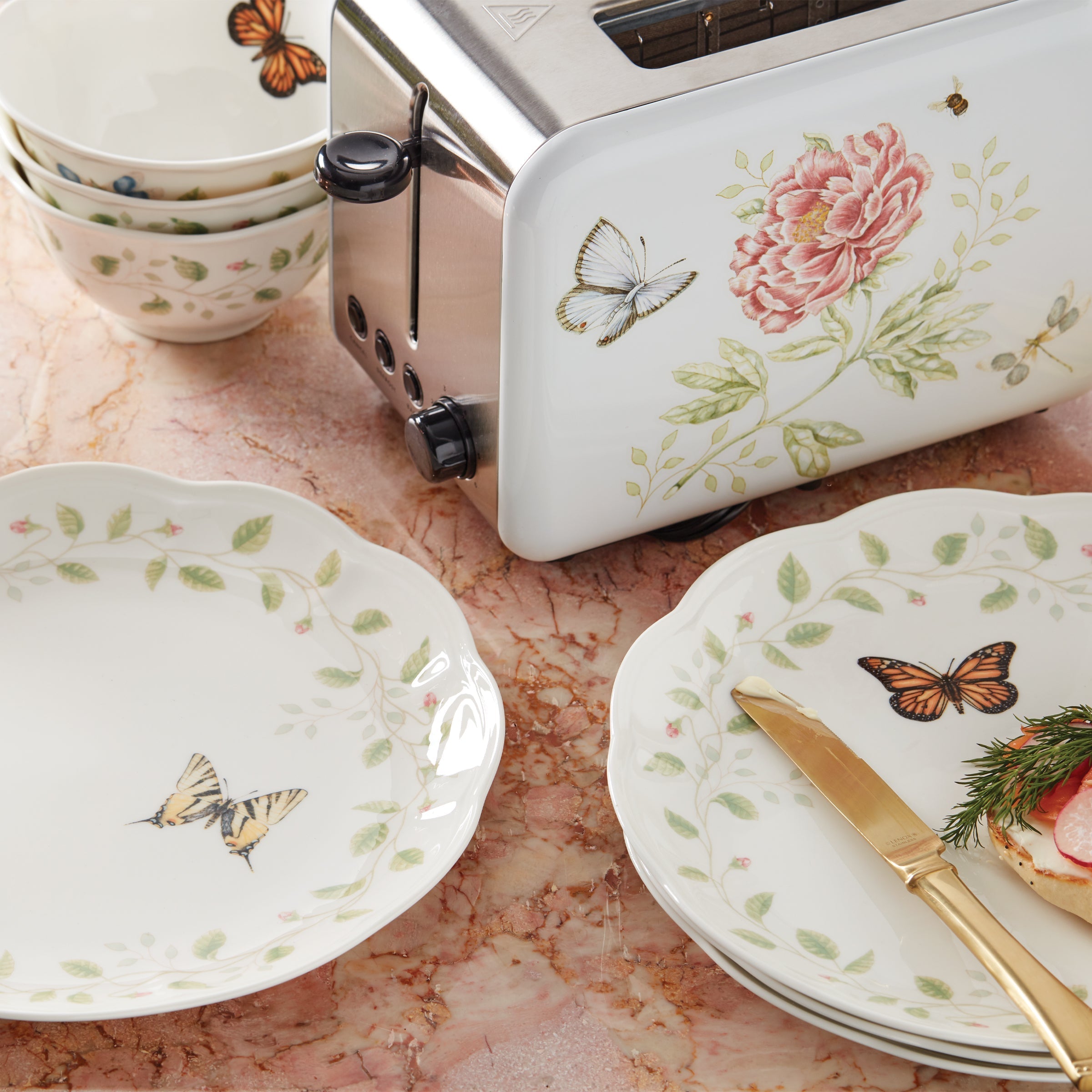Lenox Westmore Butterfly Meadow Vines Rice Bowls, Set of 4 - Image 2