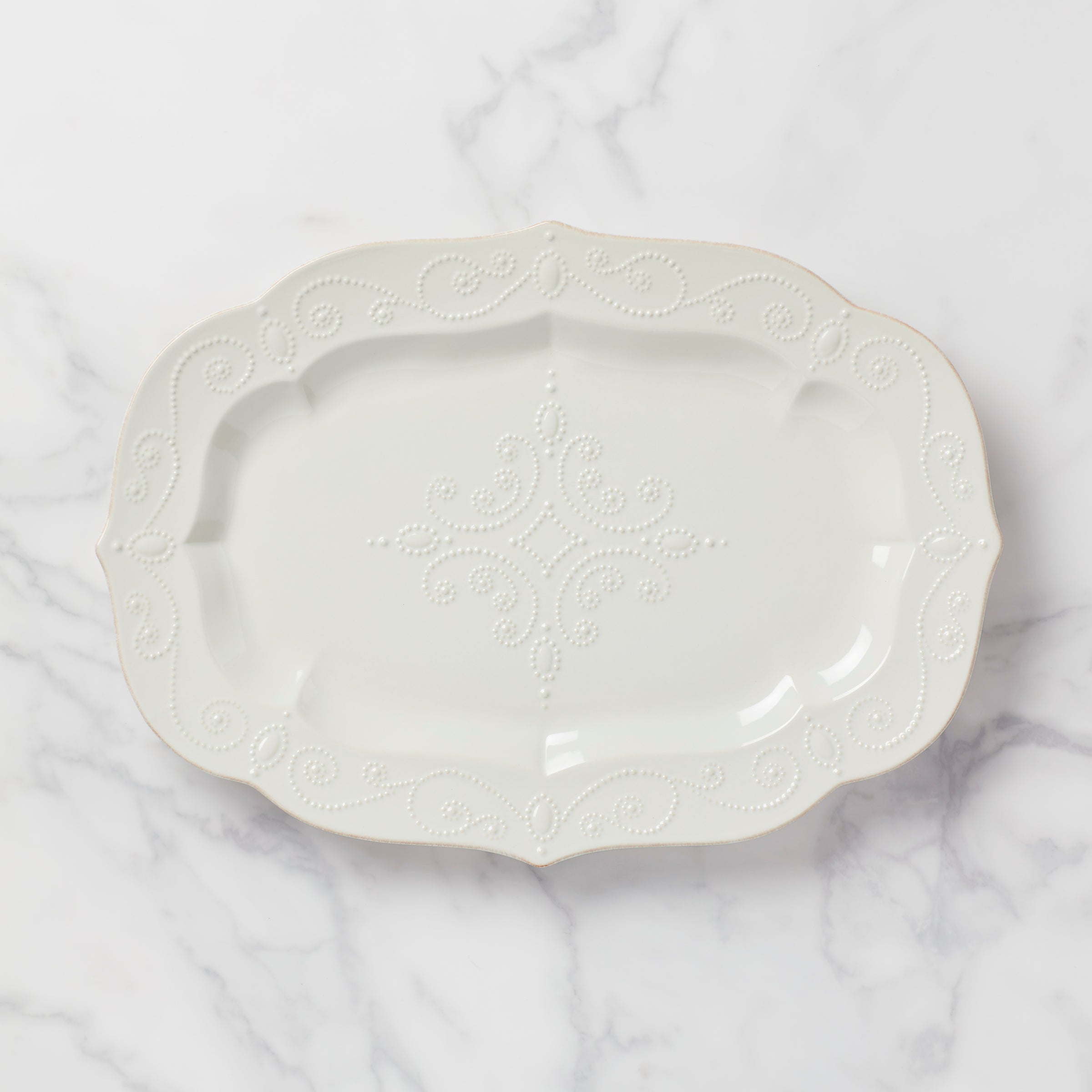 Lenox Westmore French Perle White Large Serving Platter