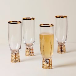 Alternative view of Lenox Westmore Tuscany Classics Gold Frost Flute Glasses, Set of 4
