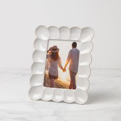 Lenox Westmore French Perle Scallop White 5x7 Photo Frame